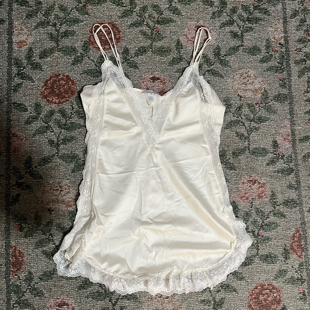 Lily of France Cream Lace Trim Chemise